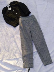 ⭐Free Delivery Checked Blazer & Pants Set⭐