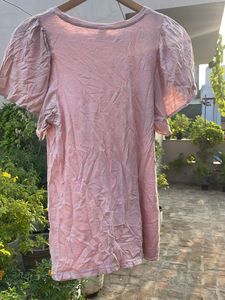 Chic Dusty Rose Puff Sleeve Top