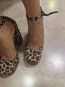 Leopard Print Wedge Heels