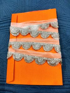 White Lace Border with Stone