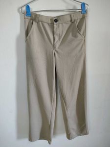 Classic Beige Cropped Trousers [FREE DELIVERY]