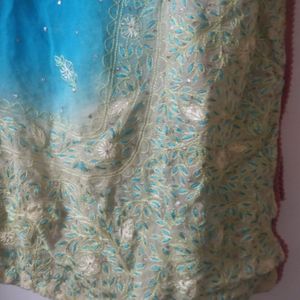 Embroidered Pure Georgette Dupatta