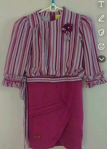 Stripe one piece for girls