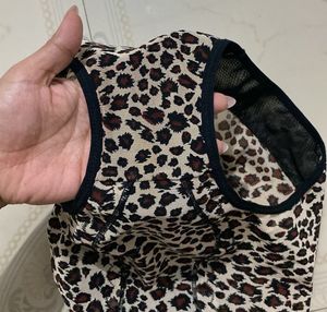 unused Leopard Print High-Waisted Shapewear Briefs