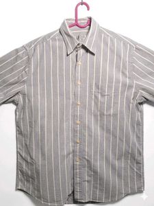 Men's Striped Button-Up Shirt