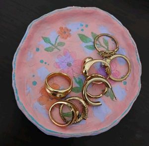 Handmade Floral Ring Dish