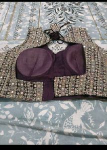 Elegant Purple Embroidered Lehenga Set