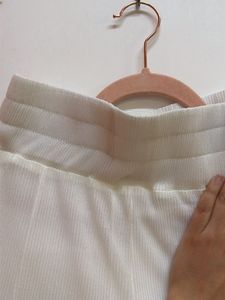 White Flowy Palazzo Pants