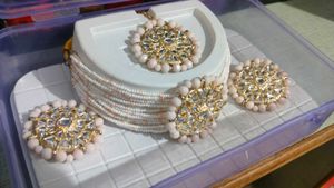 Exquisite Kundan Necklace & Earring Set