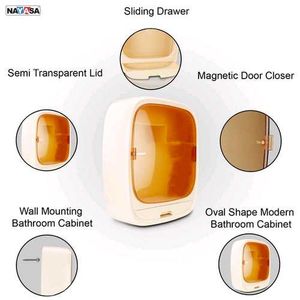 Nayasa Oval Bathroom Cabinet – Sleek &amp; Organized.