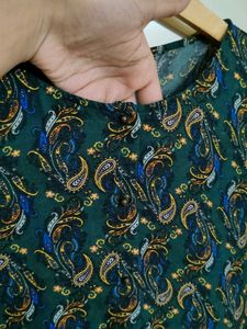 Paisley Print Mini Dress