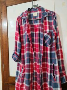 Chic Plaid Longline Shirt