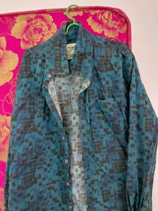 WROGN Men's Teal Blue Patterned XXL