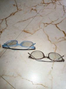 Stylish Blue &amp; Brown Round Glasses
