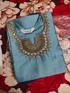 Elegant Blue Kurta Set with Dupatta
