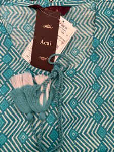 Stylish Teal Blue Viscose Kurti with Pocket | New