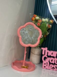 cute Pink cloud Shape Mirror with Tray