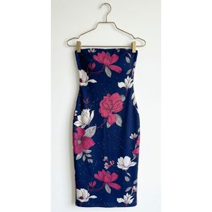 Strapless Floral Bodycon Dress