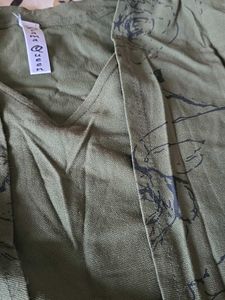 Green Floral Print Kurta
