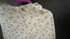 H&amp;M Floral Print High Waist Jeans