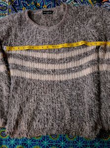 Striped Fuzzy Sweater