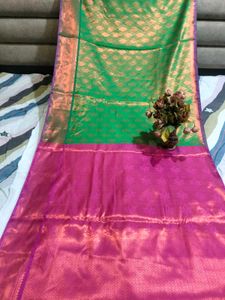 Beautiful Green Kanjeevaram Silk Saree