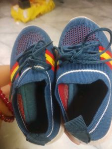 Comfortable Blue Knit Sneakers