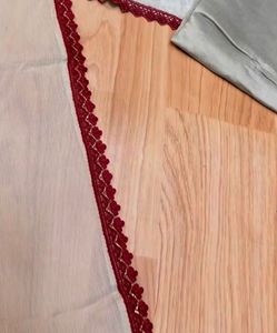 Elegant White Kurta Set with Red Embroidery