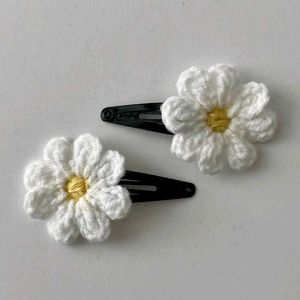 Crochet Heart Hair Clips