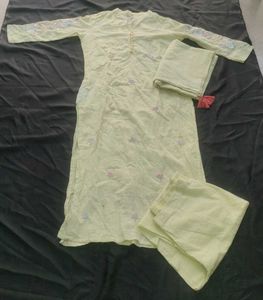 Women's Yellow Kurta Set with Dupatta