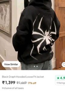 Black Spider Graphic Hoodie