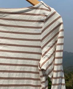 H&amp;M Striped Boat Neck Top