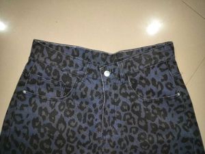 Leopard Print Denim Jeans