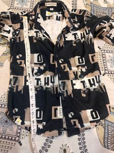 boys Stylish Graphic Print corduroy Shirt