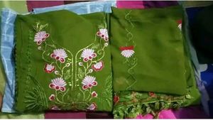 Green Embroidered Kurta