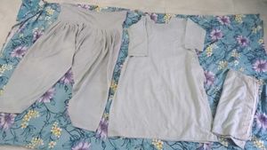 grey Embroidered Kurta Set