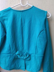 Cold Shoulder Sea Green Shrug🤍