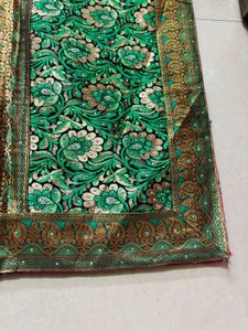 Beautiful Pink Banarasi Silk Saree