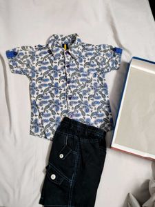 kid's Paisley Print Shirt &amp; Shorts Set