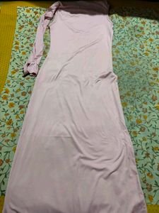 Chic One-Shoulder Tie Detail Maxi Dress