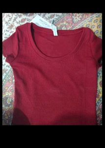newme Maroon Top