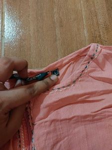 Peach Kurta Set
