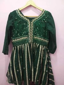 Green Embroidered Kurti