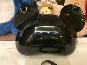 Mickey Mouse Inspired Black Patent sling bag