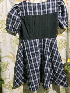 Plaid Mini Dress with Corset