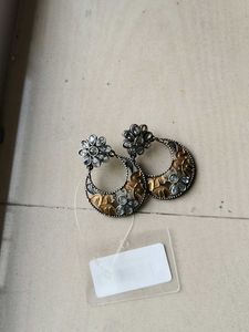 Designer Oxidised Jhumka Earrings