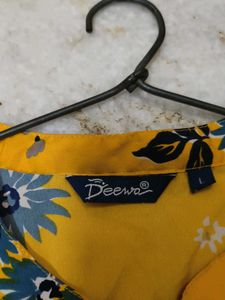 Floral Print Yellow Jumpsuit