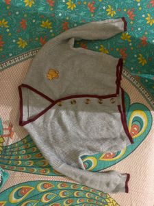 Cute Grey Button-Up Cardigan