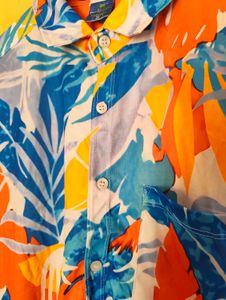 Men's Tropical Print Short Sleeve Shirt