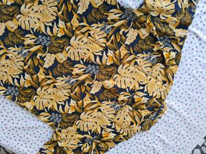 Tropical Leaf Print Short Sleeve Shirt